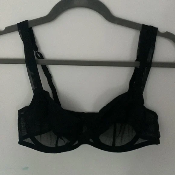 Blue Mesh Underwire Bra - Picture 2 of 3